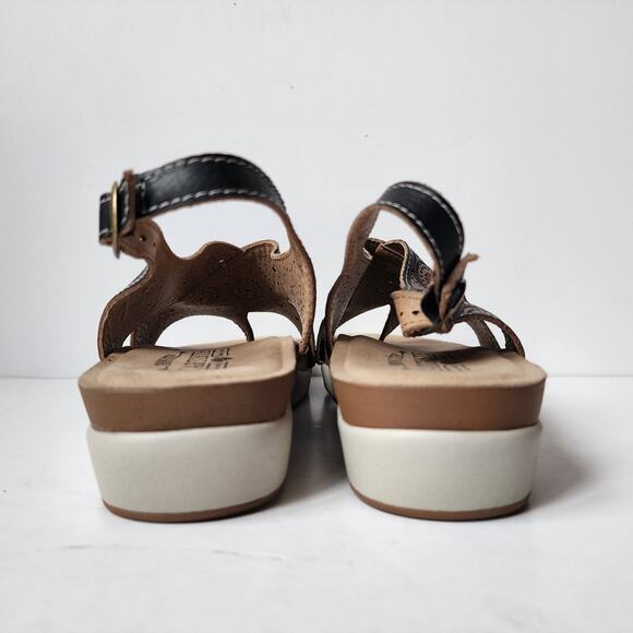 Spring Step L'Artiste Sandals Erice Womens Size 40 EU 9 US Black Red Cutout - Picture 2 of 11